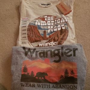 One large wrangler tee (top one)